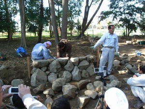 造園連大阪府支部　セットメニュー講習会石積(崩れ積）